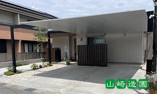 LIXIL(リクシル) SCカーポート設置工事（山崎造園・兵庫県宍粟市）