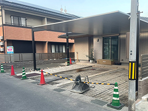 駐車場・カーポートの設置・コンクリート打設前