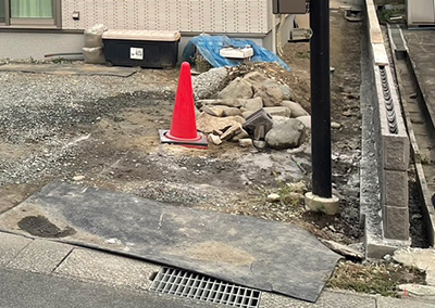 境界のブロック積み