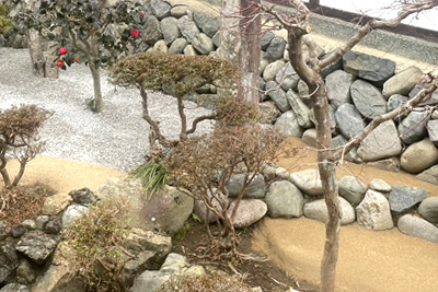 防草シートと化粧砂利、ガンコマサ施工